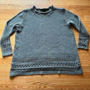 Lane Bryant - Olive green crochet bottom sweater  Size-14/16